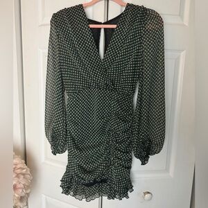 Striking Green Long Sleeve Zara Dress Size XS